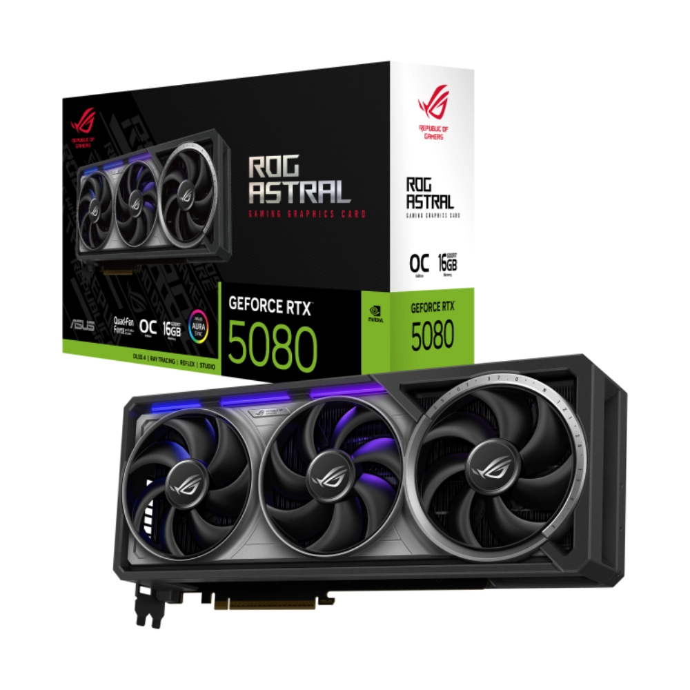 Asus Graphic Card ROG Astral RTX 5080 16GB DDR7 OC Triple Fan view 8